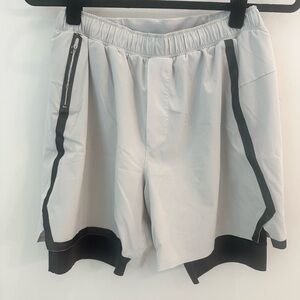 Lululemon Athletica Men's Athletic Shorts - Gray and Black